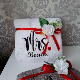 ręczniki na prezent ślubny ręczniki z imionami